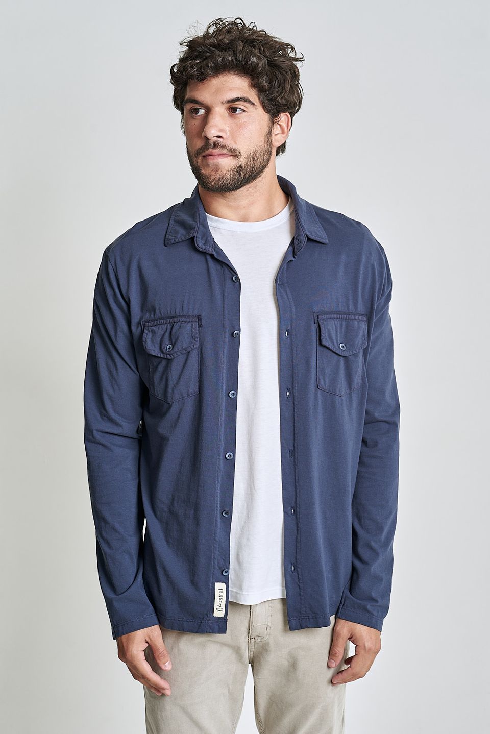 Camisa Comfort Cotton Azul