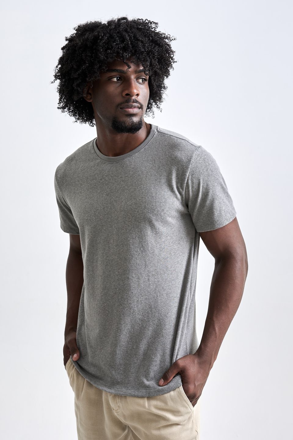 Camiseta Rustic Caicos Cinza Claro