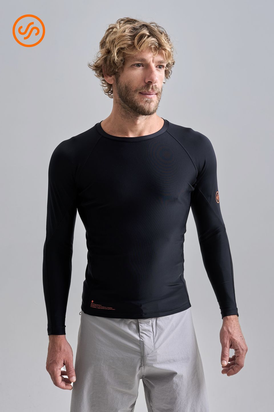 Lycra Downwind Manga Longa Preto