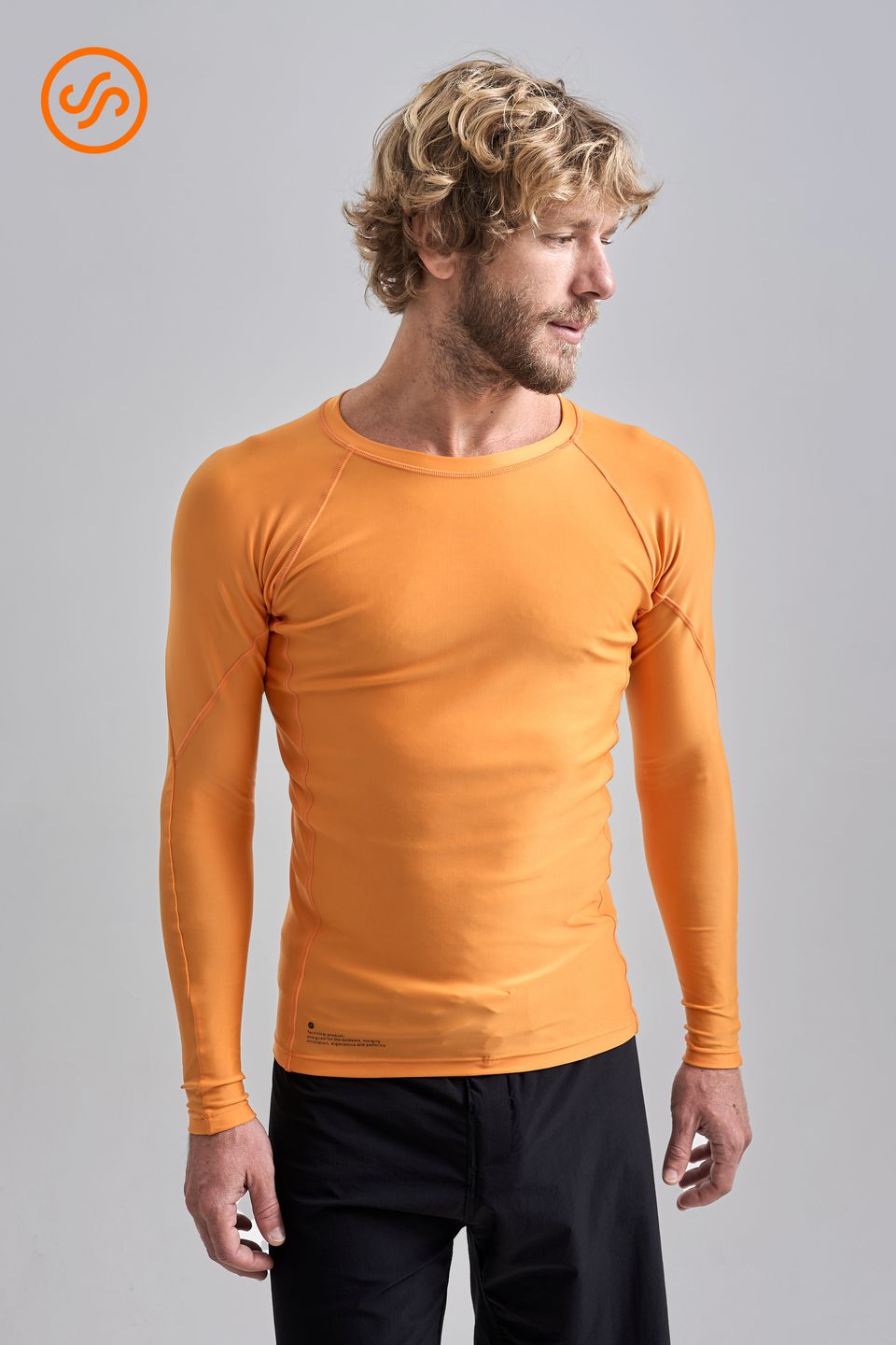Lycra Downwind Manga Longa Laranja