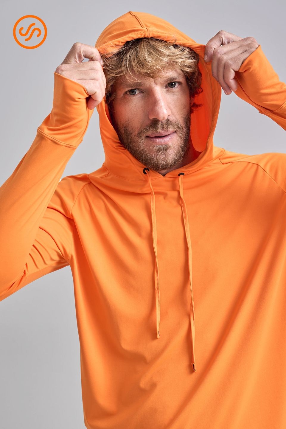 Camiseta Uv Downwind Hoodie Laranja