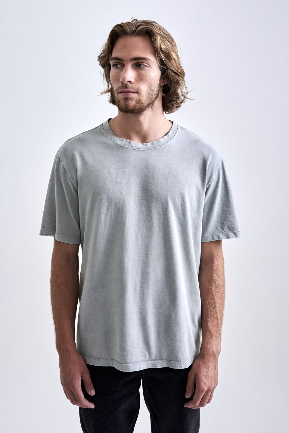 Camiseta Oversized Riacho Cinza Claro