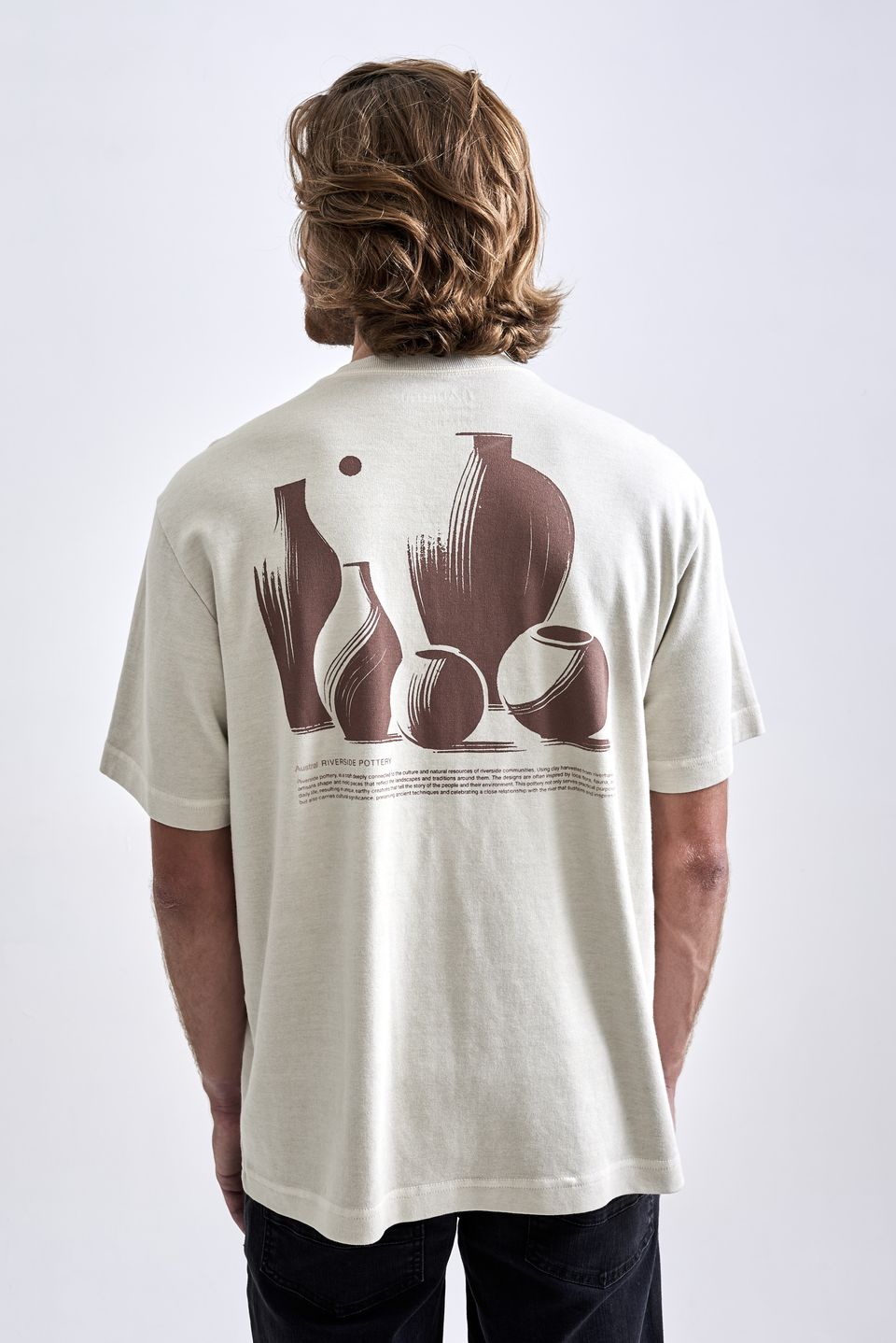 Camiseta Oversized Pottery Stone Creme