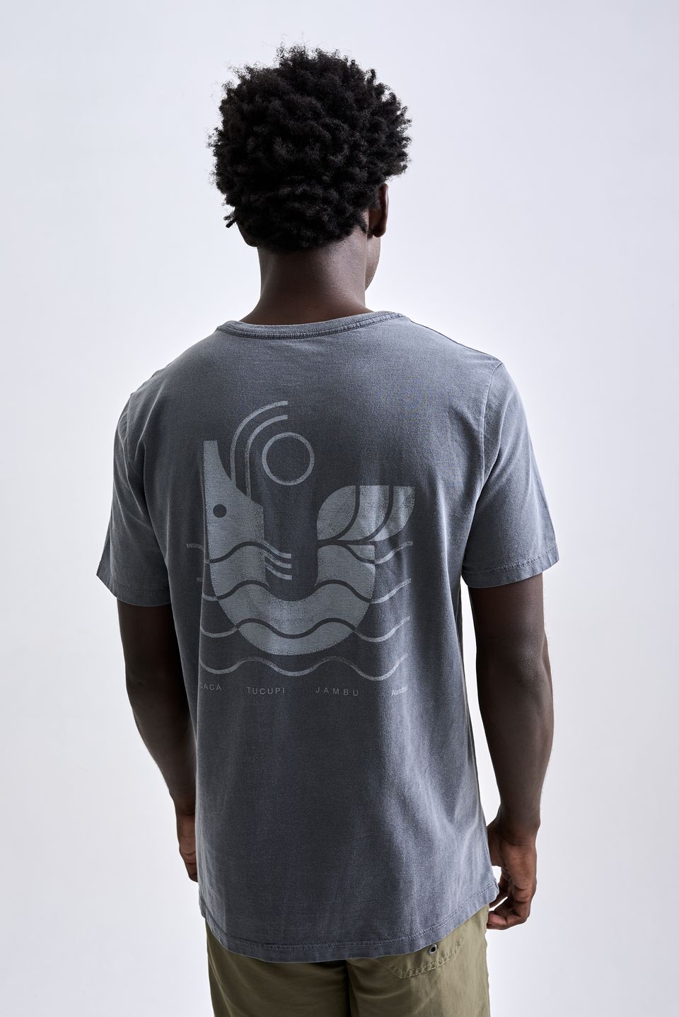 Camiseta Pitú Stone Cinza Old