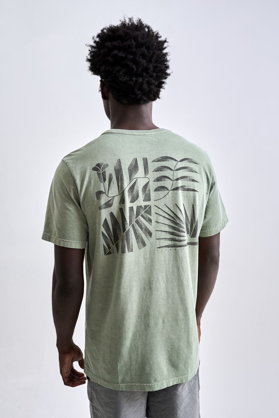 Camiseta Flora Stone Verde Claro