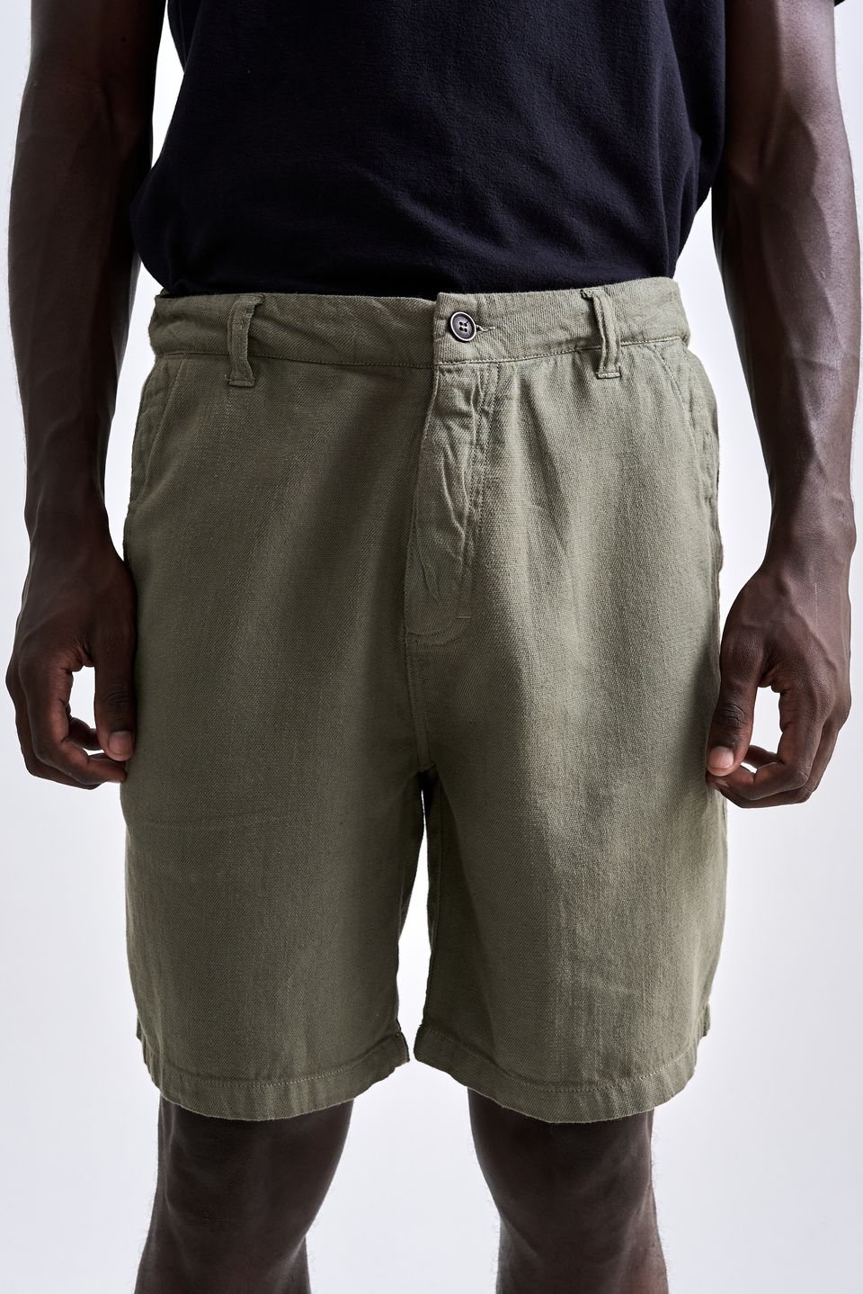 Bermuda Chino Linen Ubatuba Verde