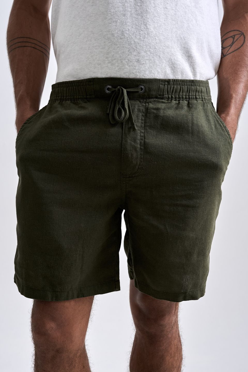 Shorts Linen Madeira Verde