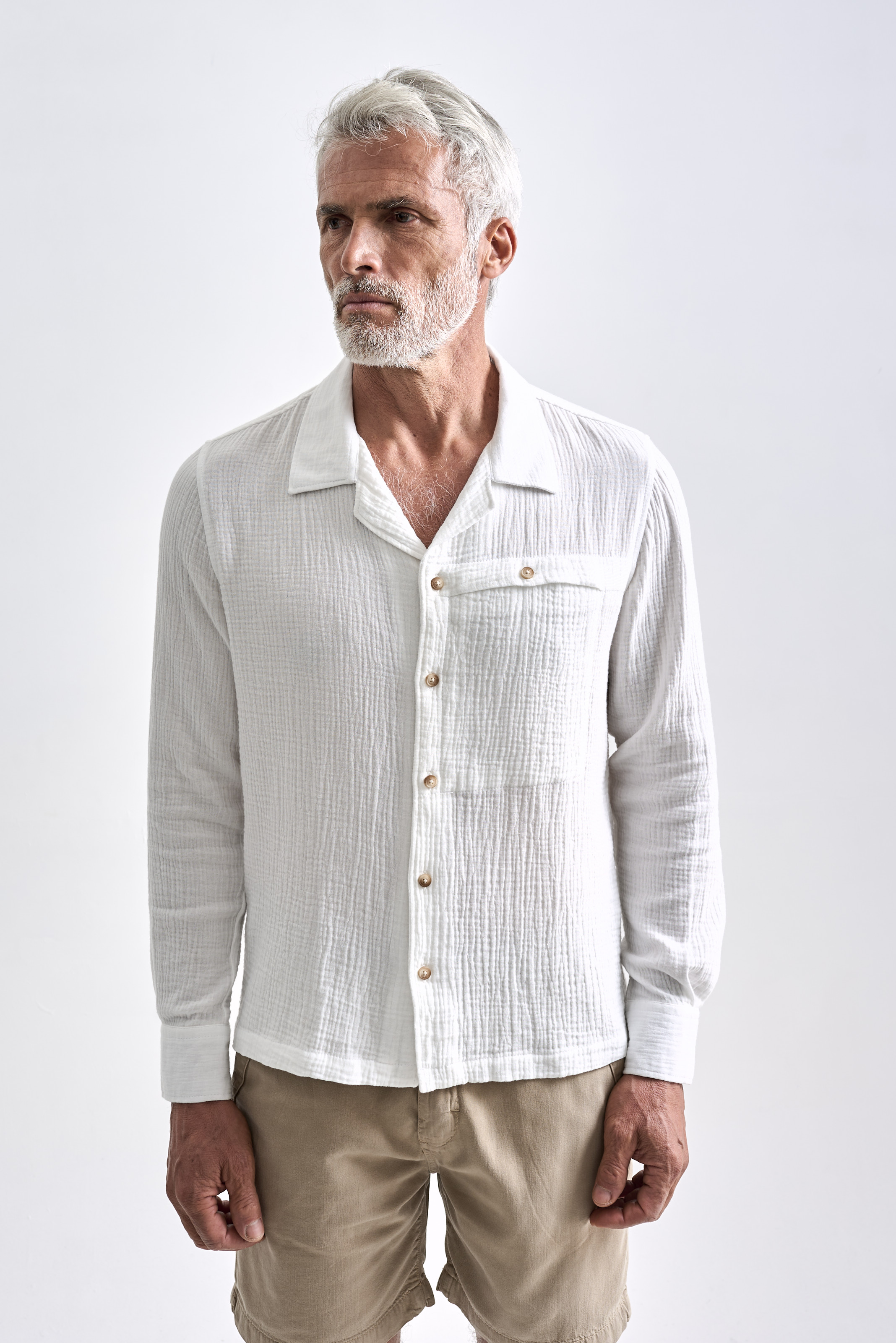 Camisa Cotton Sahy Off White — Austral
