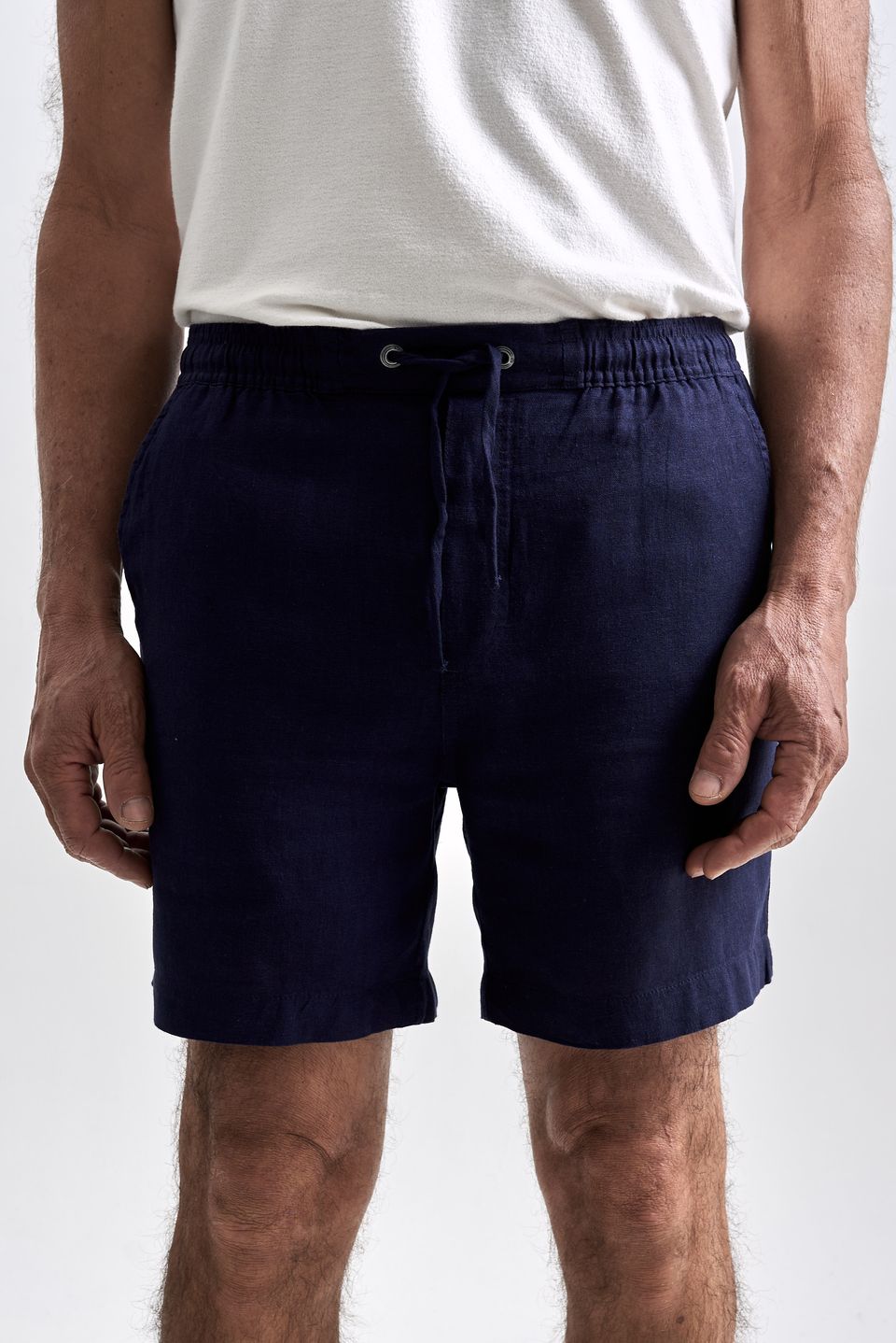 Shorts Linen Madeira Azul Escuro