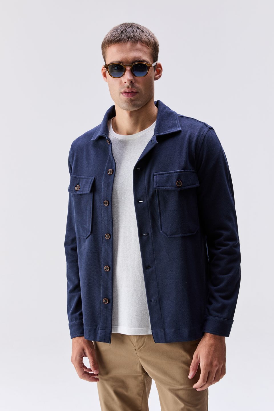 Overshirt Malha Stelvio Azul Escuro