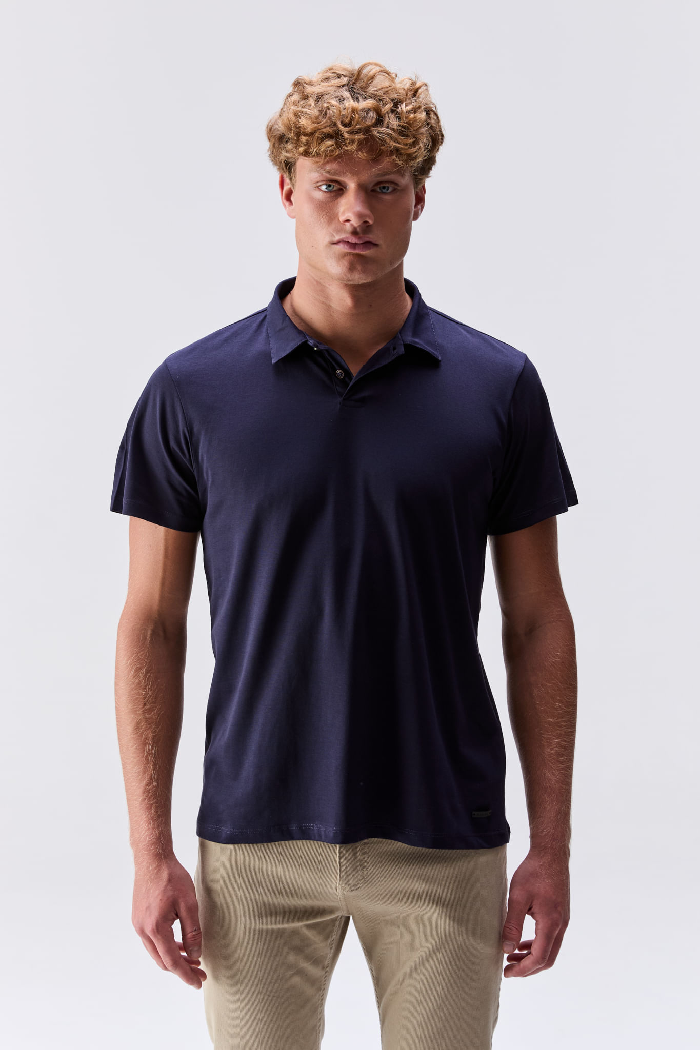 Polo Pima Classic Azul Escuro — Austral