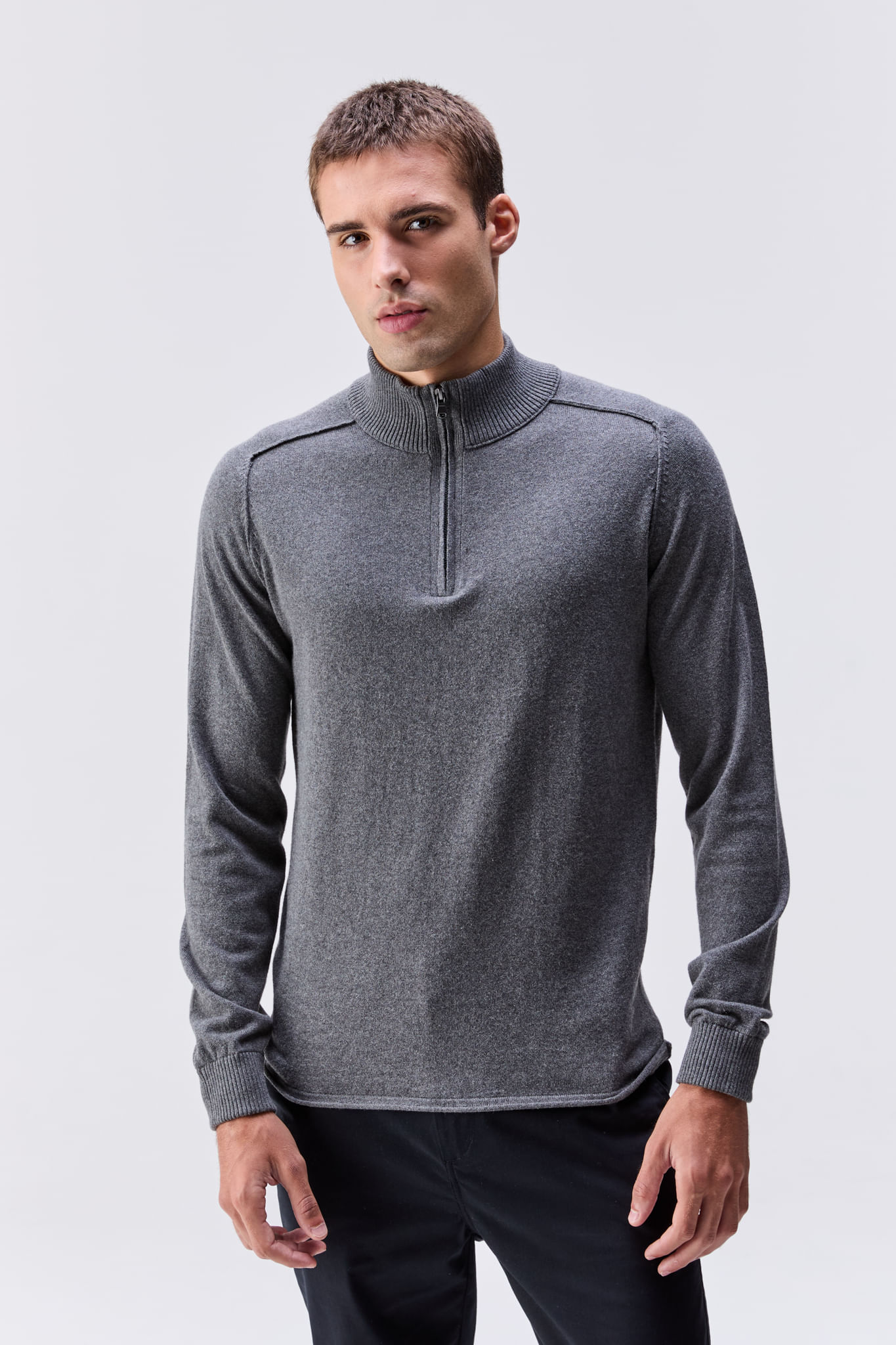 Tricot Cashmere Aspen Cinza Escuro