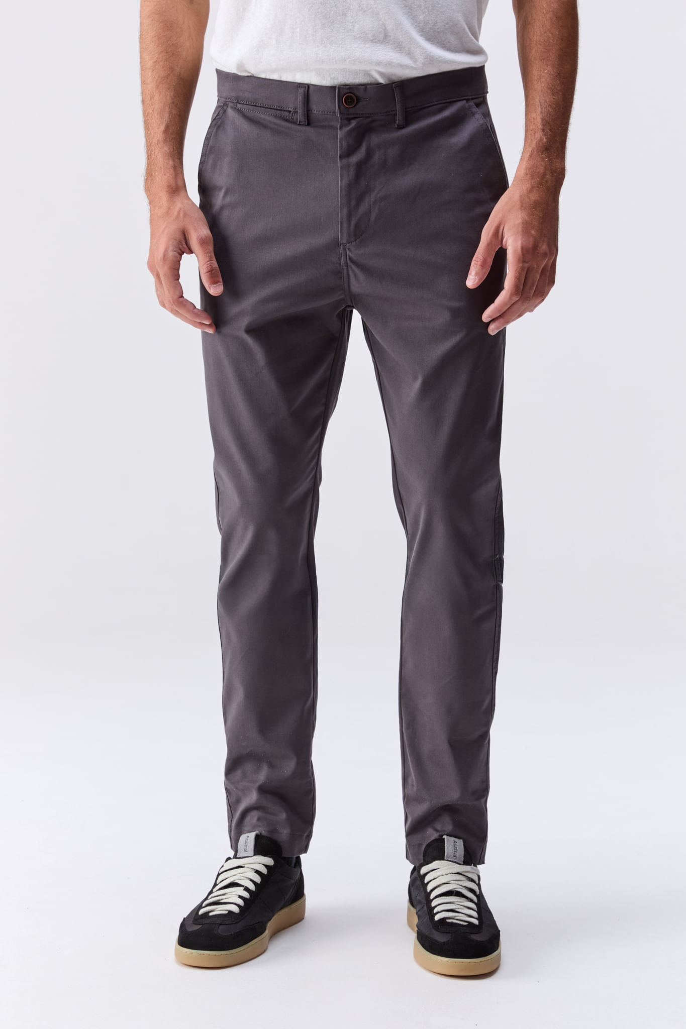 Calça Chino Gardena Cinza Escuro — Austral