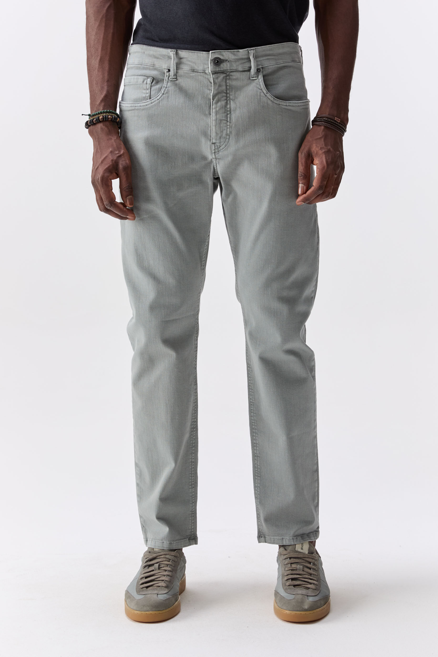 Calça 5 Pockets Volga Cinza Claro — Austral