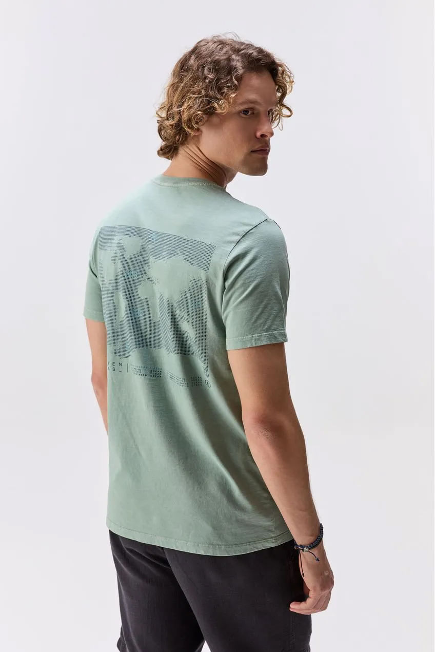 Camiseta Graphic 7s Stone Verde Claro