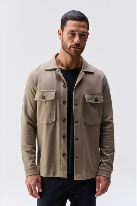 Overshirt Malha Stelvio Khaki — Austral